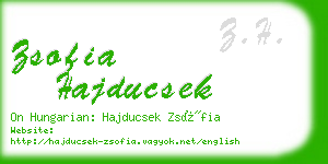 zsofia hajducsek business card